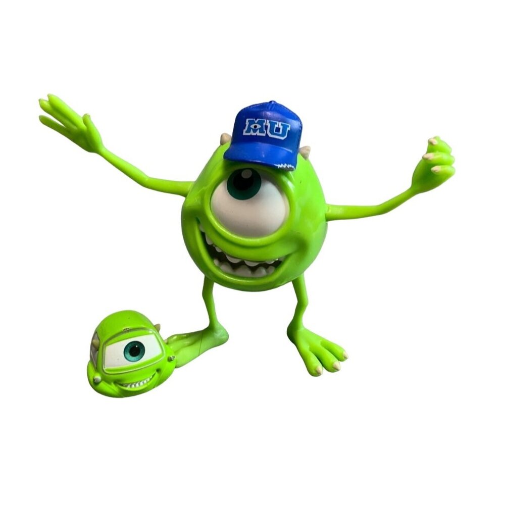 Disney Pixar Monsters University Mike Wazowski Action Figure Toy with Car set